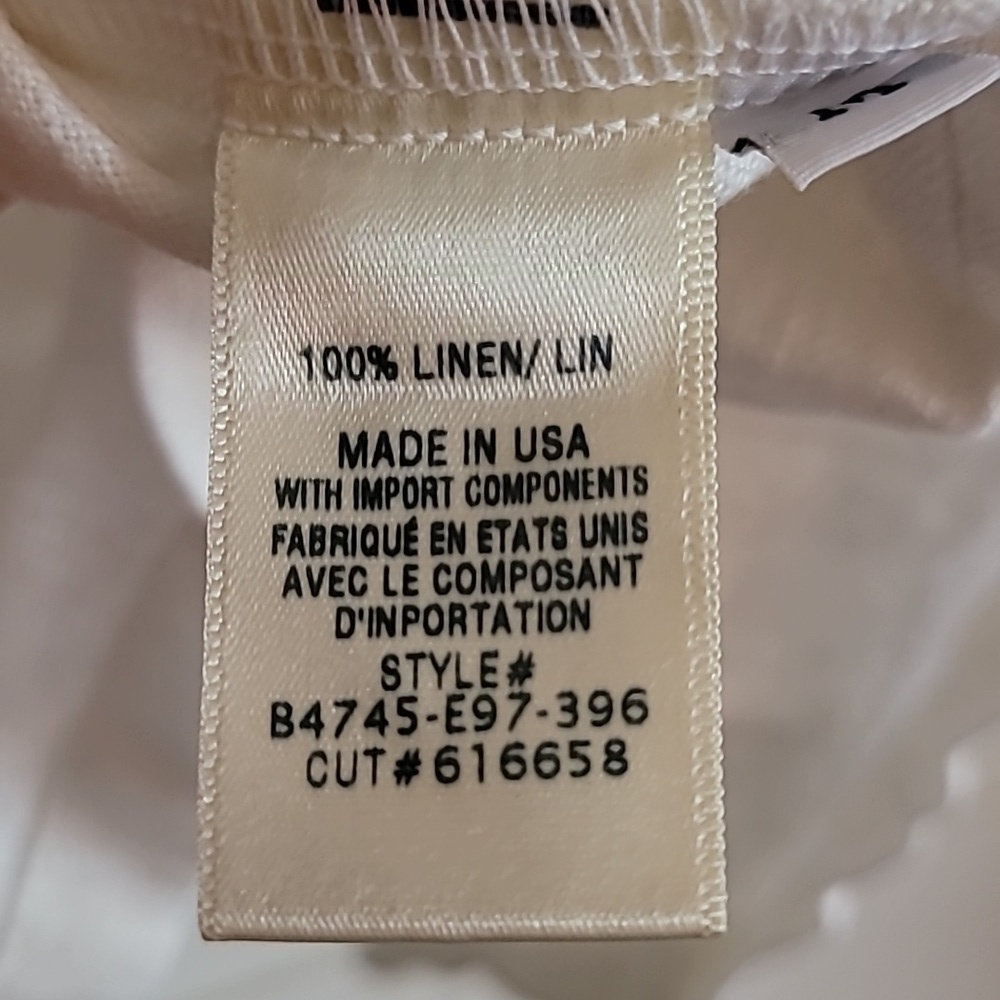 Bella Dahl White Sleeveless Linen Mini Dress / Blazer Dress Sz Medium - Picture 13 of 13